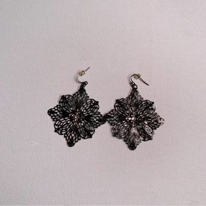 Dark Metal Dangle Earrings